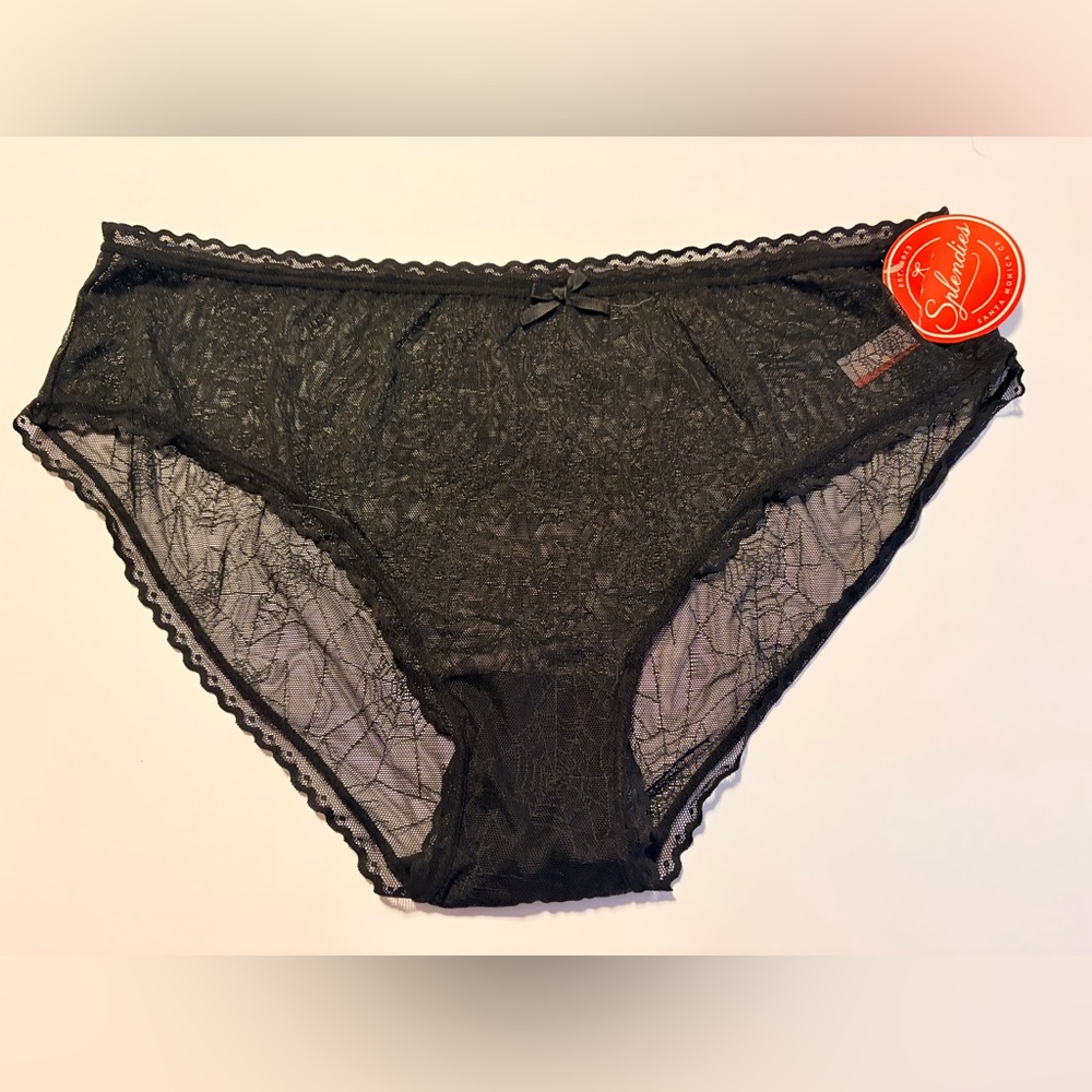 NWT Splendies Black Sheer Lace Panties Size 4X – Bundle 5/$25